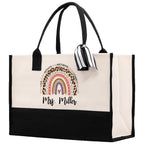 Personalized Teacher Cotton Canvas Tote Bag Gift for Teachers Teacher Life Tote Custom Teacher Appreciation Gift Bag Teacher Name Bag