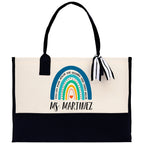 Personalized Teacher Cotton Canvas Tote Bag Gift for Teachers Teacher Life Tote Custom Teacher Appreciation Gift Bag Teacher Name Bag