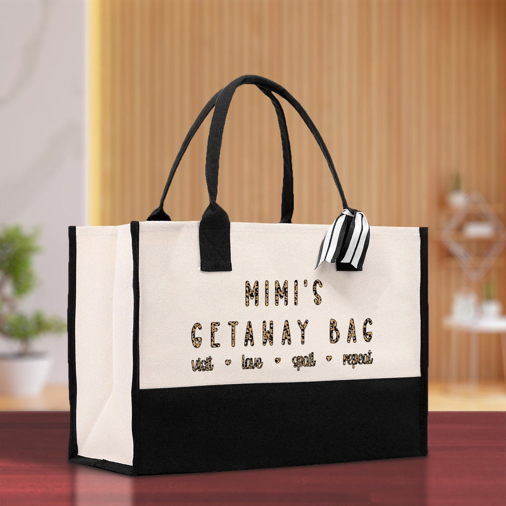 Mimi's Getaway Bag Leopard Grandma Tote Bag Nana Bag Grandma Gift Bag Shopping Bag Mothers Day Gift Live Love Spoil Bag Grandma Bag