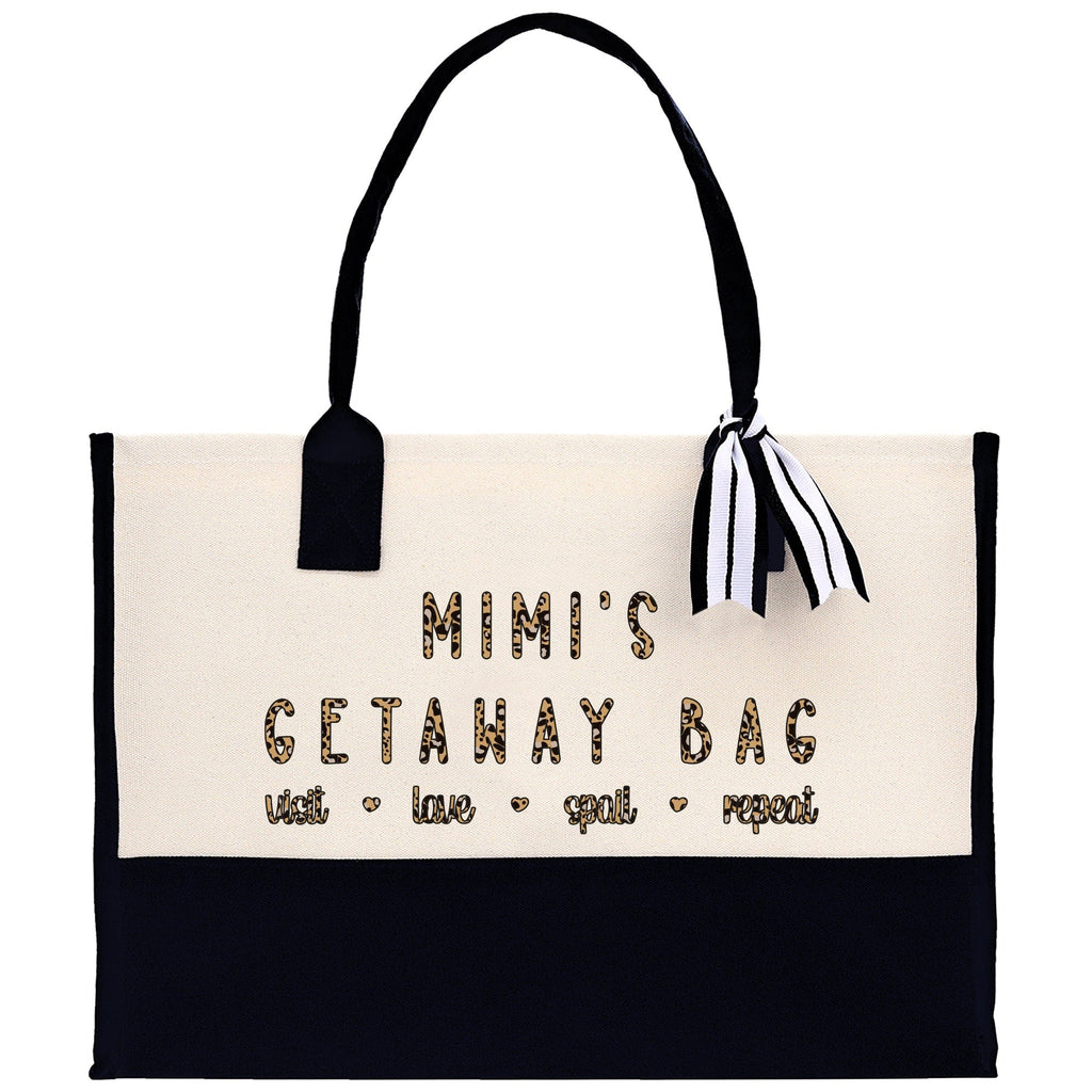 Mimi's Getaway Bag Leopard Grandma Tote Bag Nana Bag Grandma Gift Bag Shopping Bag Mothers Day Gift Live Love Spoil Bag Grandma Bag