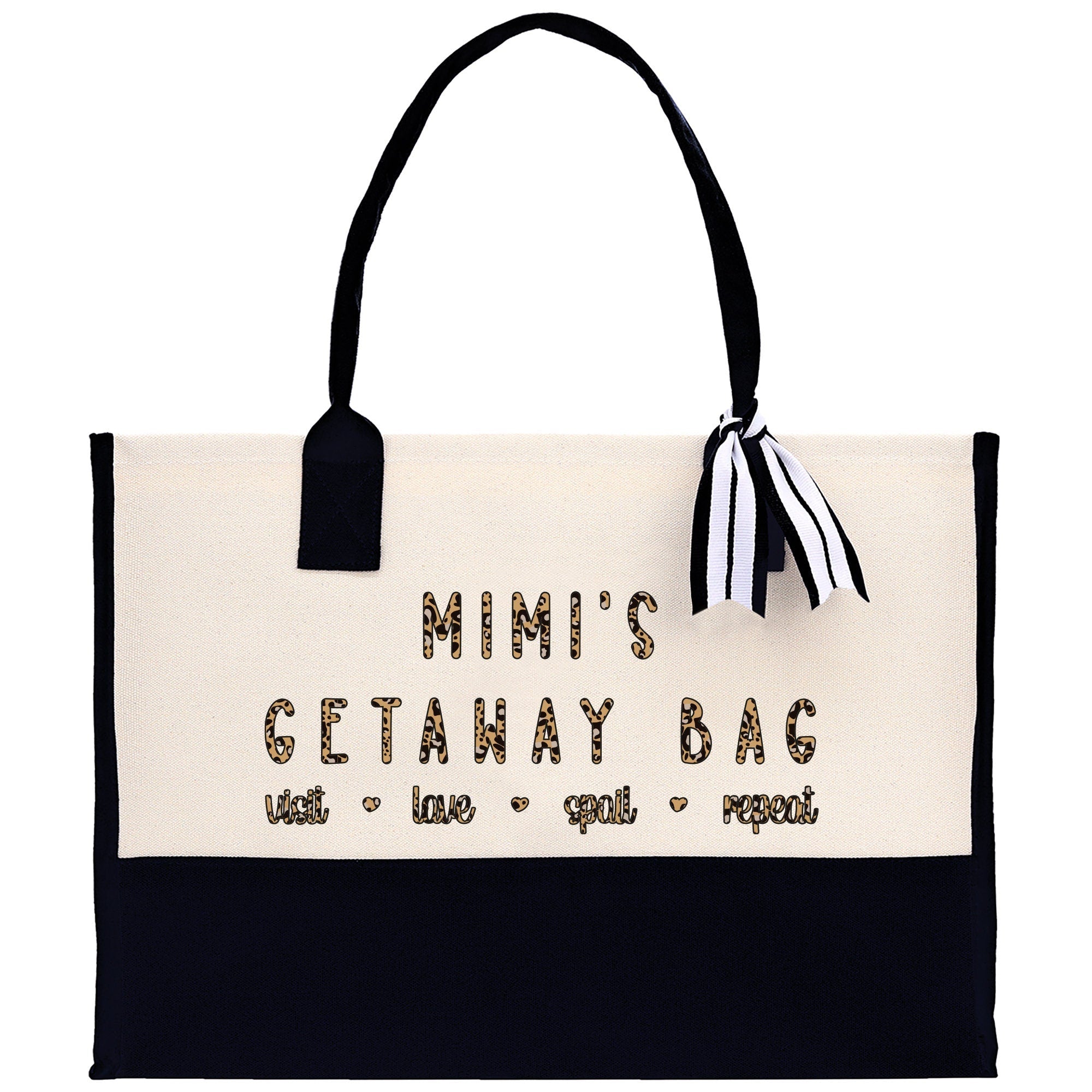 Mimi's Getaway Bag Leopard Grandma Tote Bag Nana Bag Grandma Gift Bag Shopping Bag Mothers Day Gift Live Love Spoil Bag Grandma Bag
