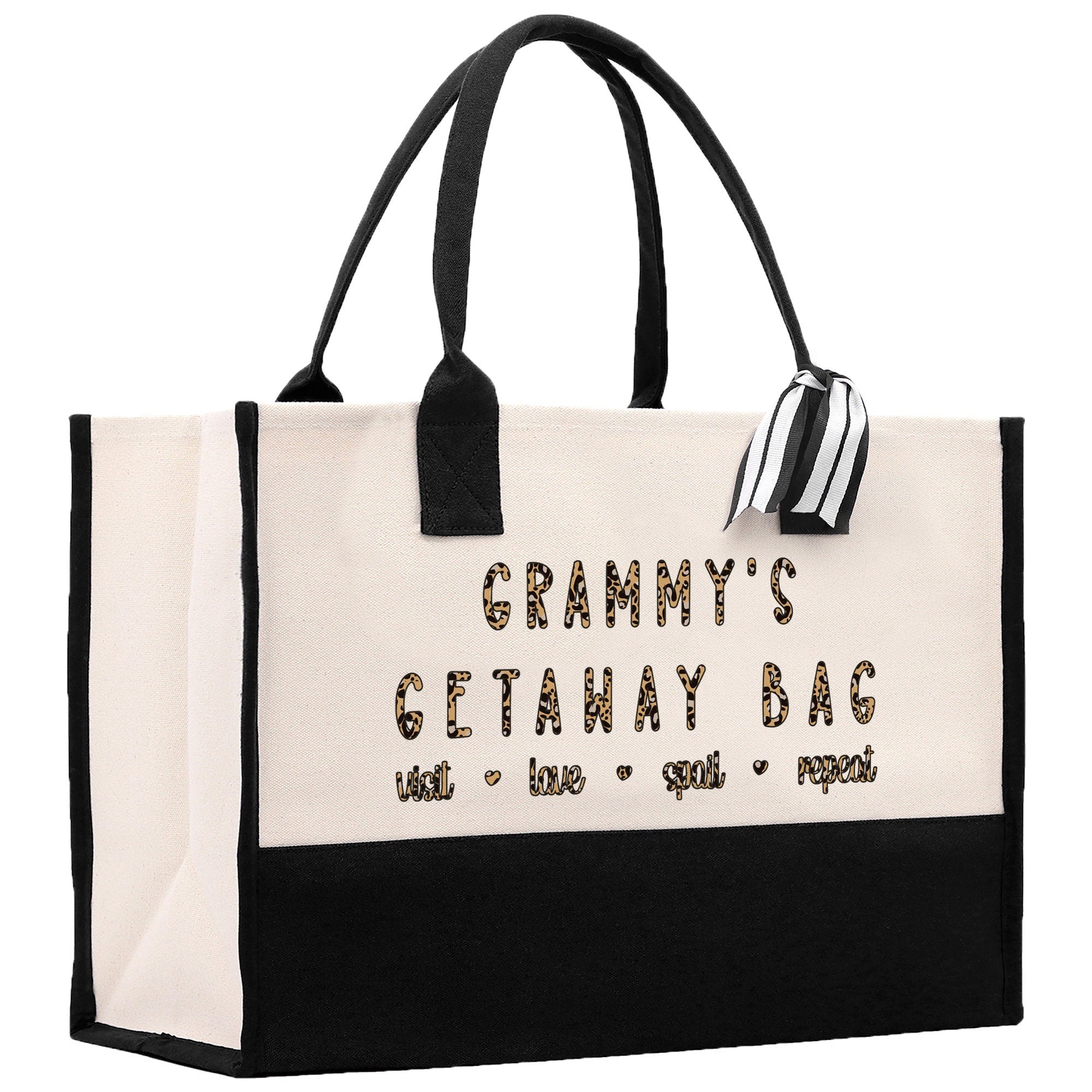 Grammy's Getaway Bag Leopard Grandma Tote Bag Nana Bag Grandma Gift Bag Shopping Bag Mothers Day Gift Live Love Spoil Bag Grandma Beach Bag