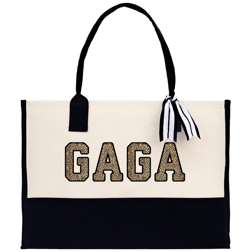 Gaga Gram Mimi Nana Grandma Canvas Tote Bag Grandma's Getaway Bag Grandma Gift Bag Mothers Day Gift Bag Grandma Beach Bag Gift for Grandma