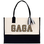 Gaga Gram Mimi Nana Grandma Canvas Tote Bag Grandma's Getaway Bag Grandma Gift Bag Mothers Day Gift Bag Grandma Beach Bag Gift for Grandma