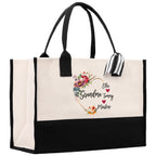 Grandma and Grandkids Names Cotton Canvas Tote Bag Grandma Tote Bag Grandma Nana Bag Grandma Gift Bag Shopping Bag Mothers Day Gift