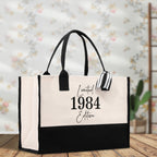 Custom Limited Edition Birthday 1973 Cotton Canvas Tote Bag 50th Birthday Gift For Women Personalized 50th Birthday Celebration Party Gift