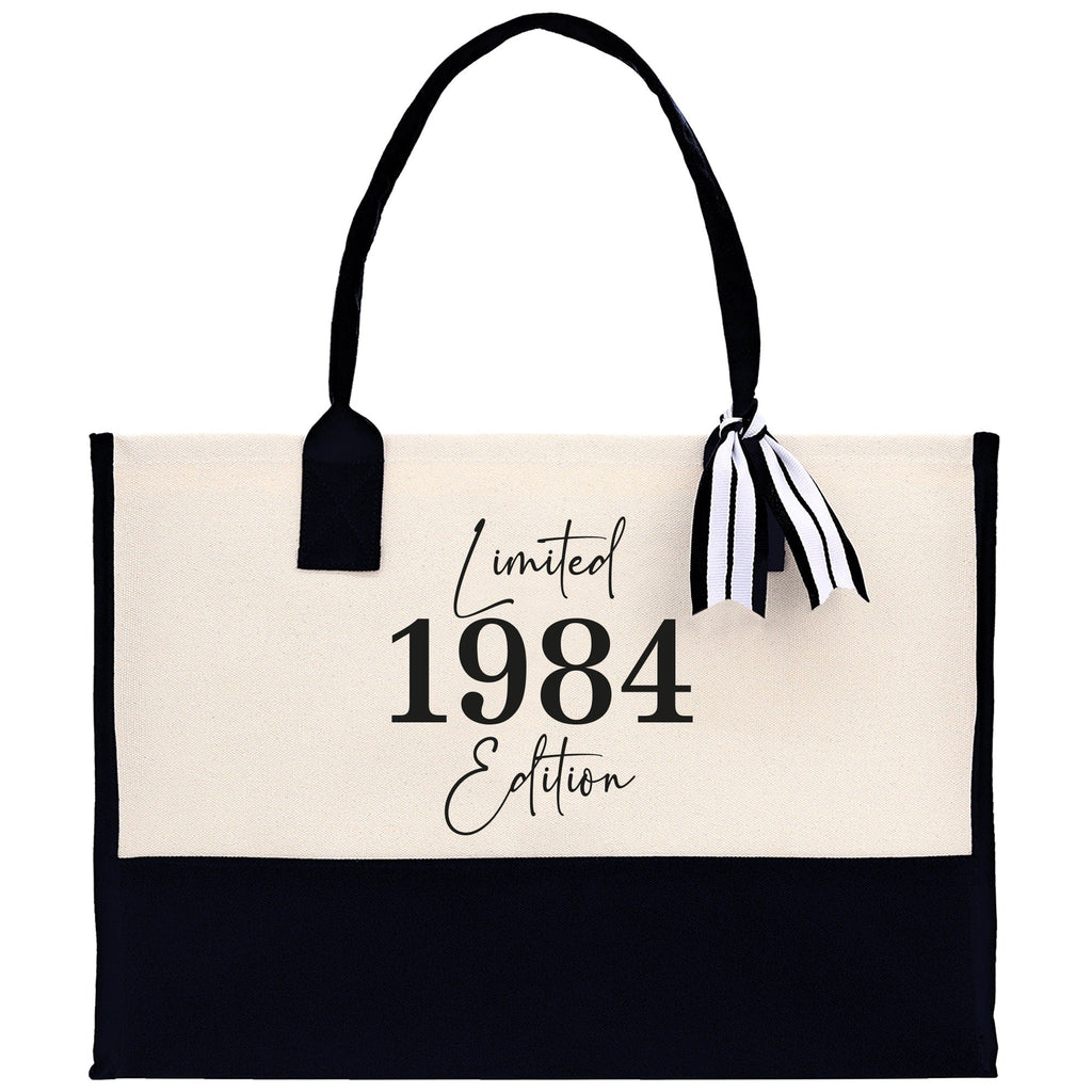 Custom Limited Edition Birthday 1973 Cotton Canvas Tote Bag 50th Birthday Gift For Women Personalized 50th Birthday Celebration Party Gift