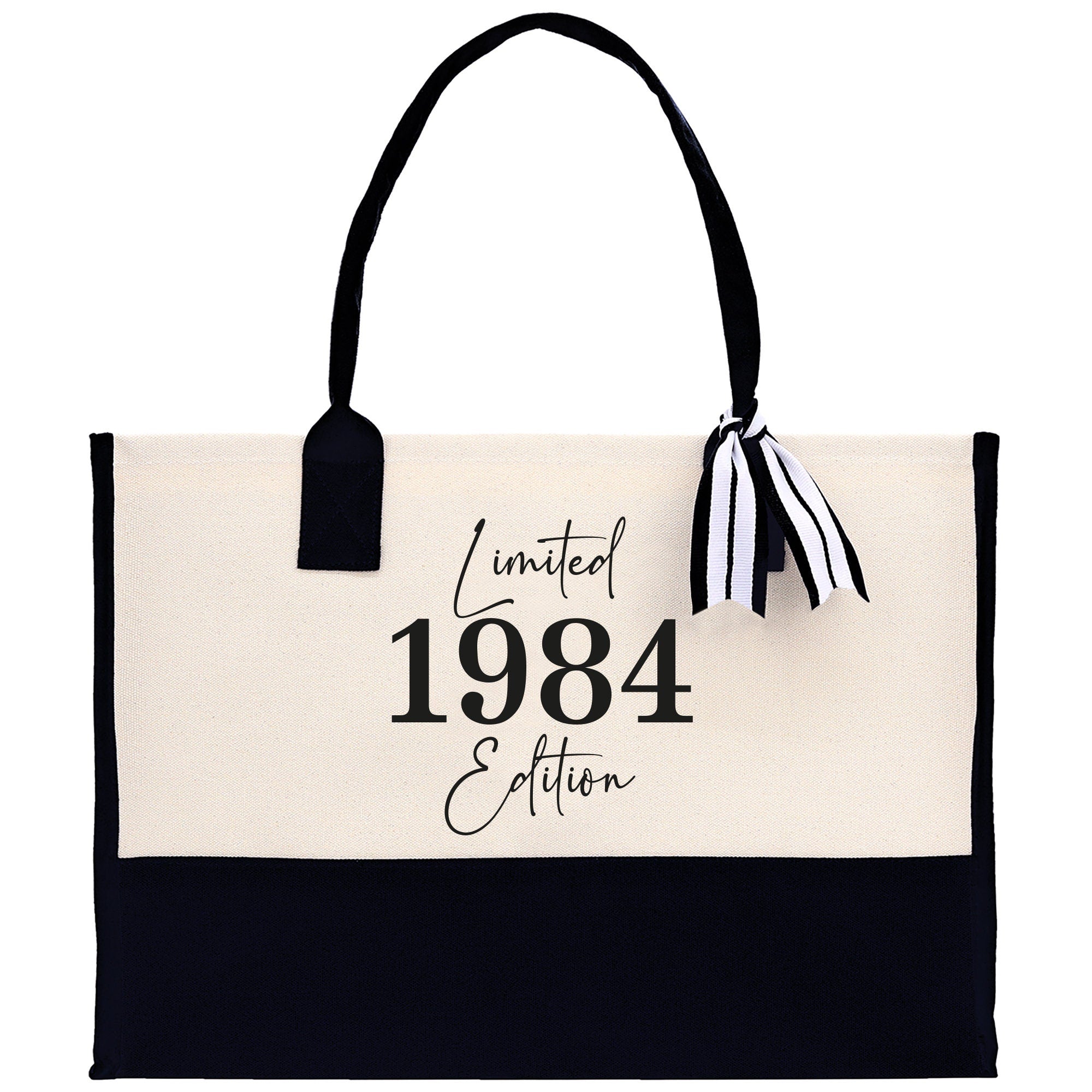 Custom Limited Edition Birthday 1973 Cotton Canvas Tote Bag 50th Birthday Gift For Women Personalized 50th Birthday Celebration Party Gift