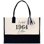 Custom Limited Edition Birthday 1973 Cotton Canvas Tote Bag 50th Birthday Gift For Women Personalized 50th Birthday Celebration Party Gift