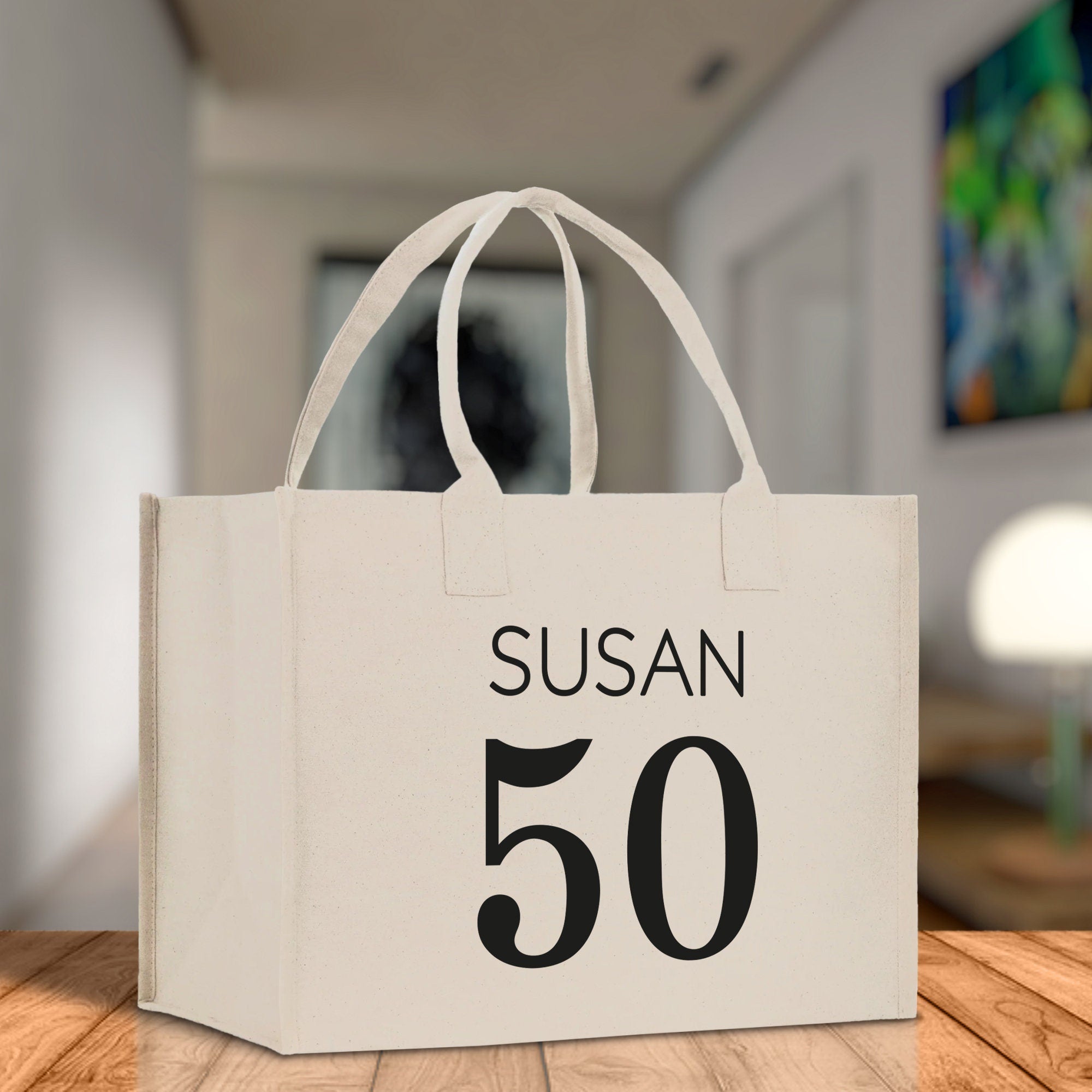 Custom Limited Edition Birthday 1973 Cotton Canvas Tote Bag 50th Birthday Gift For Women Personalized 50th Birthday Celebration Party Gift