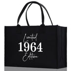 Custom Limited Edition Birthday 1973 Cotton Canvas Tote Bag 50th Birthday Gift For Women Personalized 50th Birthday Celebration Party Gift