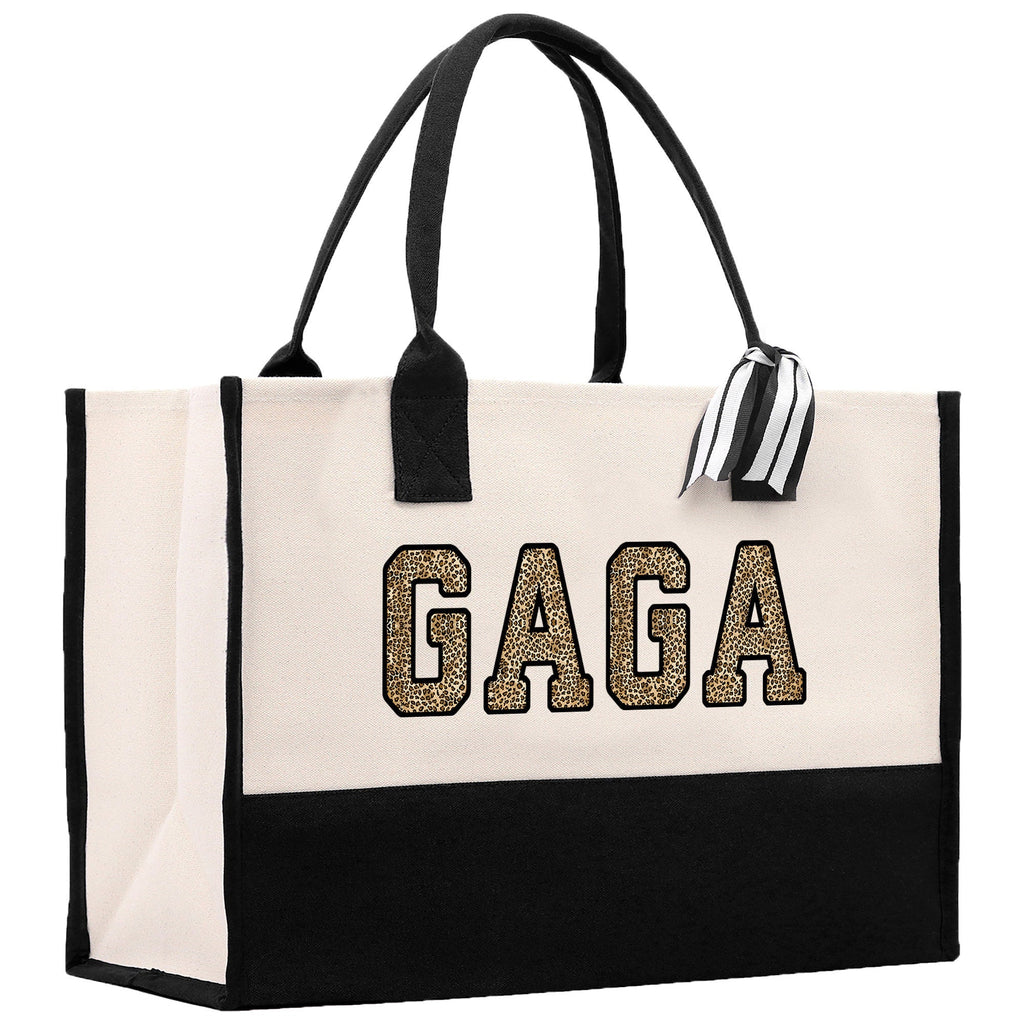 Gaga Gram Mimi Nana Grandma Canvas Tote Bag Grandma's Getaway Bag Grandma Gift Bag Mothers Day Gift Bag Grandma Beach Bag Gift for Grandma