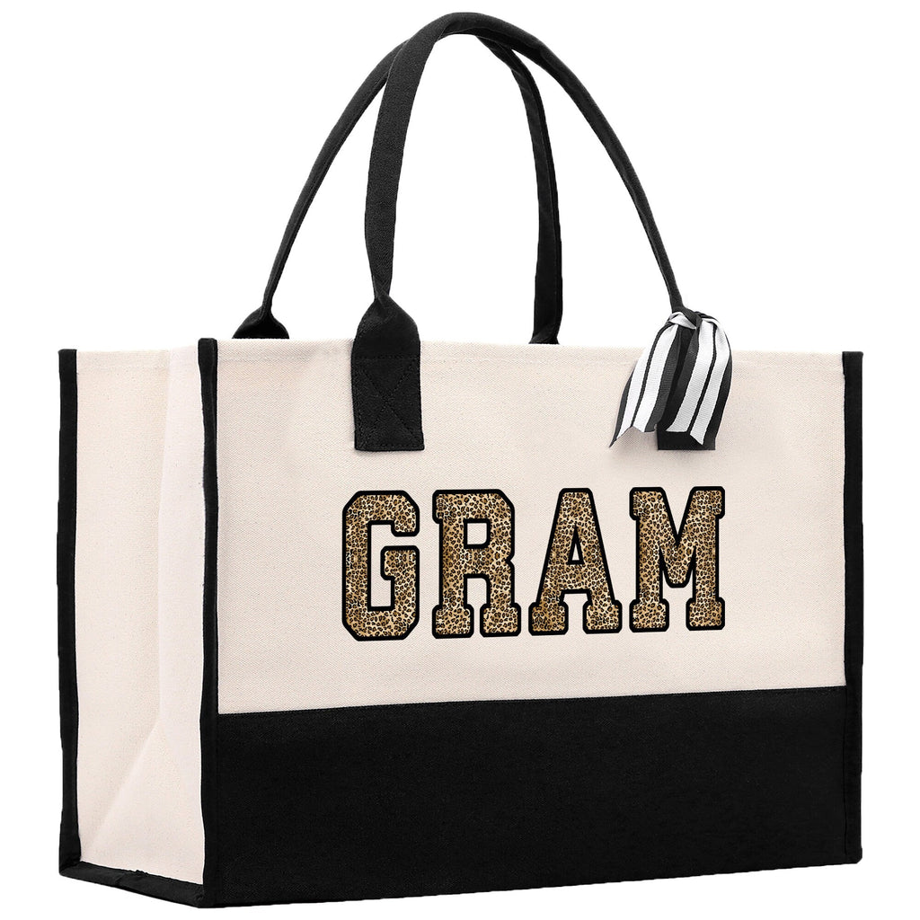 Gaga Gram Mimi Nana Grandma Canvas Tote Bag Grandma's Getaway Bag Grandma Gift Bag Mothers Day Gift Bag Grandma Beach Bag Gift for Grandma