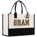 Gaga Gram Mimi Nana Grandma Canvas Tote Bag Grandma's Getaway Bag Grandma Gift Bag Mothers Day Gift Bag Grandma Beach Bag Gift for Grandma