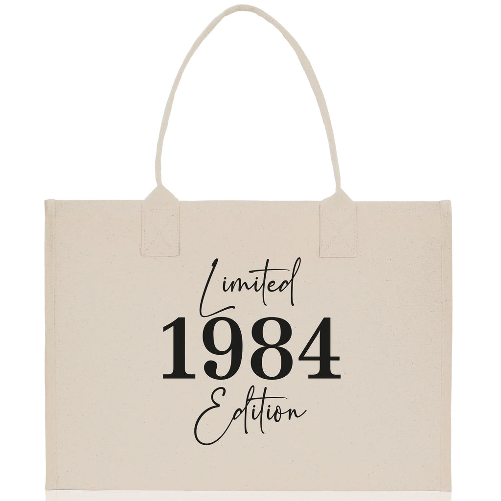Custom Limited Edition Birthday 1973 Cotton Canvas Tote Bag 50th Birthday Gift For Women Personalized 50th Birthday Celebration Party Gift