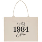 Custom Limited Edition Birthday 1973 Cotton Canvas Tote Bag 50th Birthday Gift For Women Personalized 50th Birthday Celebration Party Gift