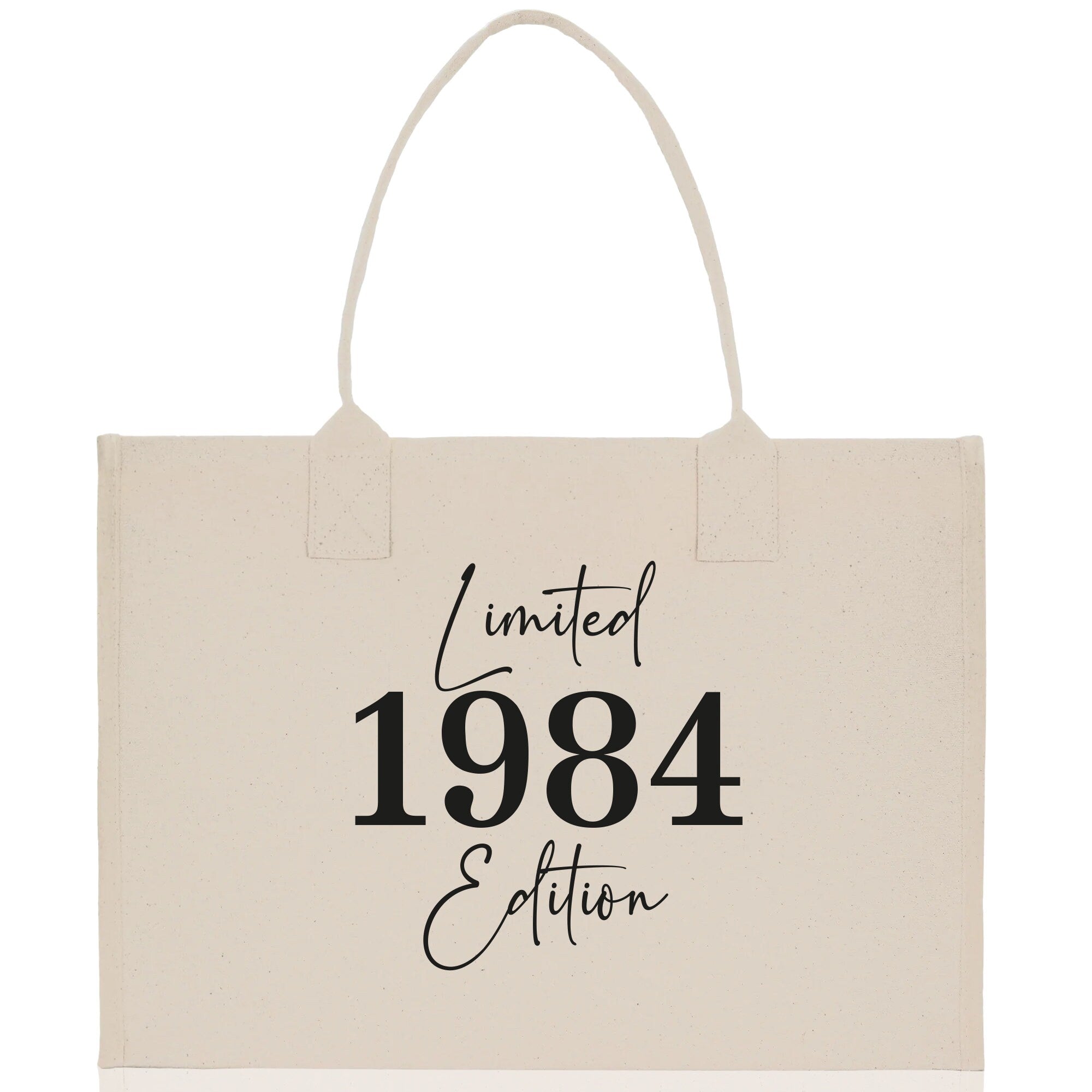 Custom Limited Edition Birthday 1973 Cotton Canvas Tote Bag 50th Birthday Gift For Women Personalized 50th Birthday Celebration Party Gift