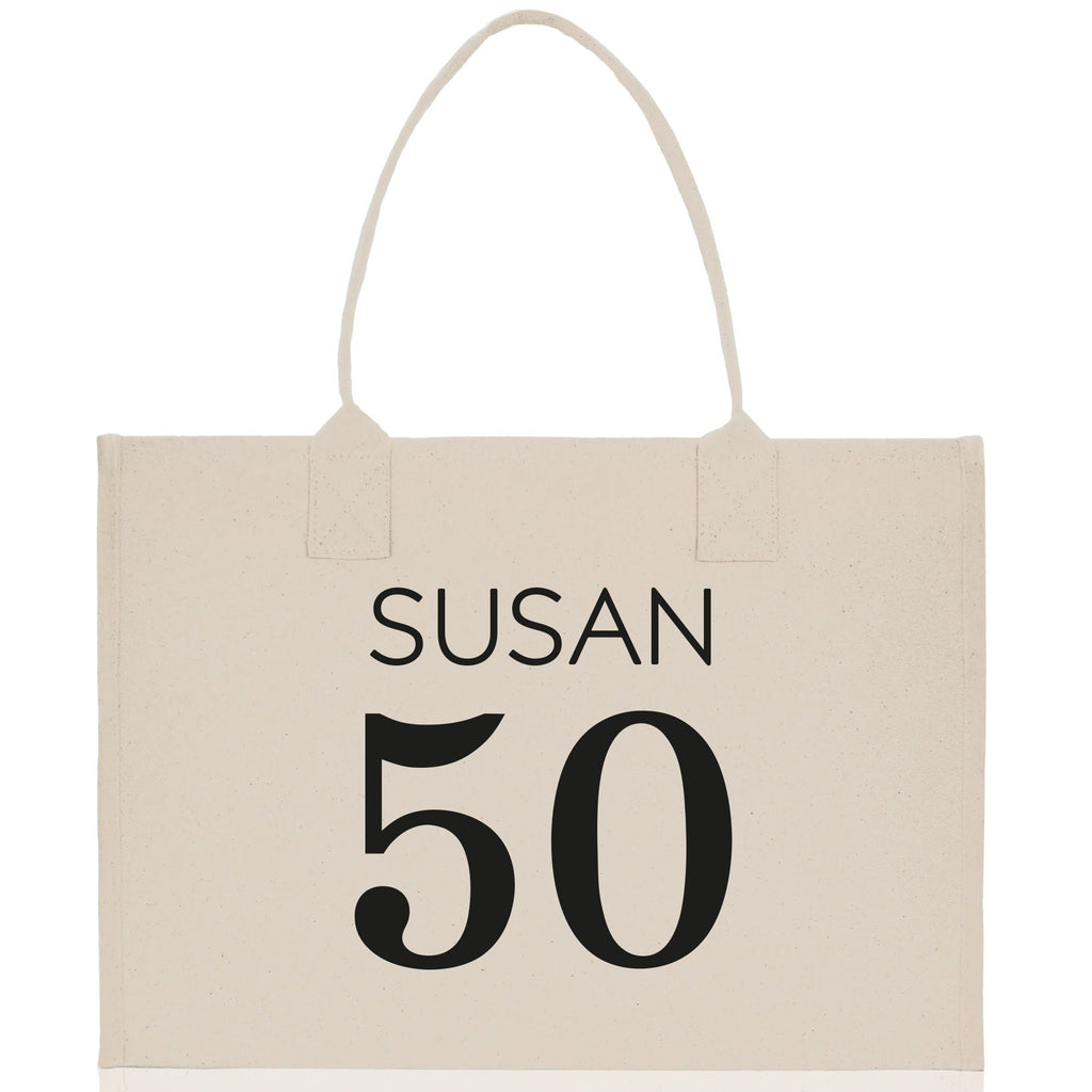 Custom Limited Edition Birthday 1973 Cotton Canvas Tote Bag 50th Birthday Gift For Women Personalized 50th Birthday Celebration Party Gift