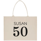 Custom Limited Edition Birthday 1973 Cotton Canvas Tote Bag 50th Birthday Gift For Women Personalized 50th Birthday Celebration Party Gift