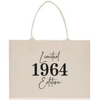 Custom Limited Edition Birthday 1973 Cotton Canvas Tote Bag 50th Birthday Gift For Women Personalized 50th Birthday Celebration Party Gift