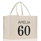 Custom Limited Edition Birthday 1973 Cotton Canvas Tote Bag 50th Birthday Gift For Women Personalized 50th Birthday Celebration Party Gift