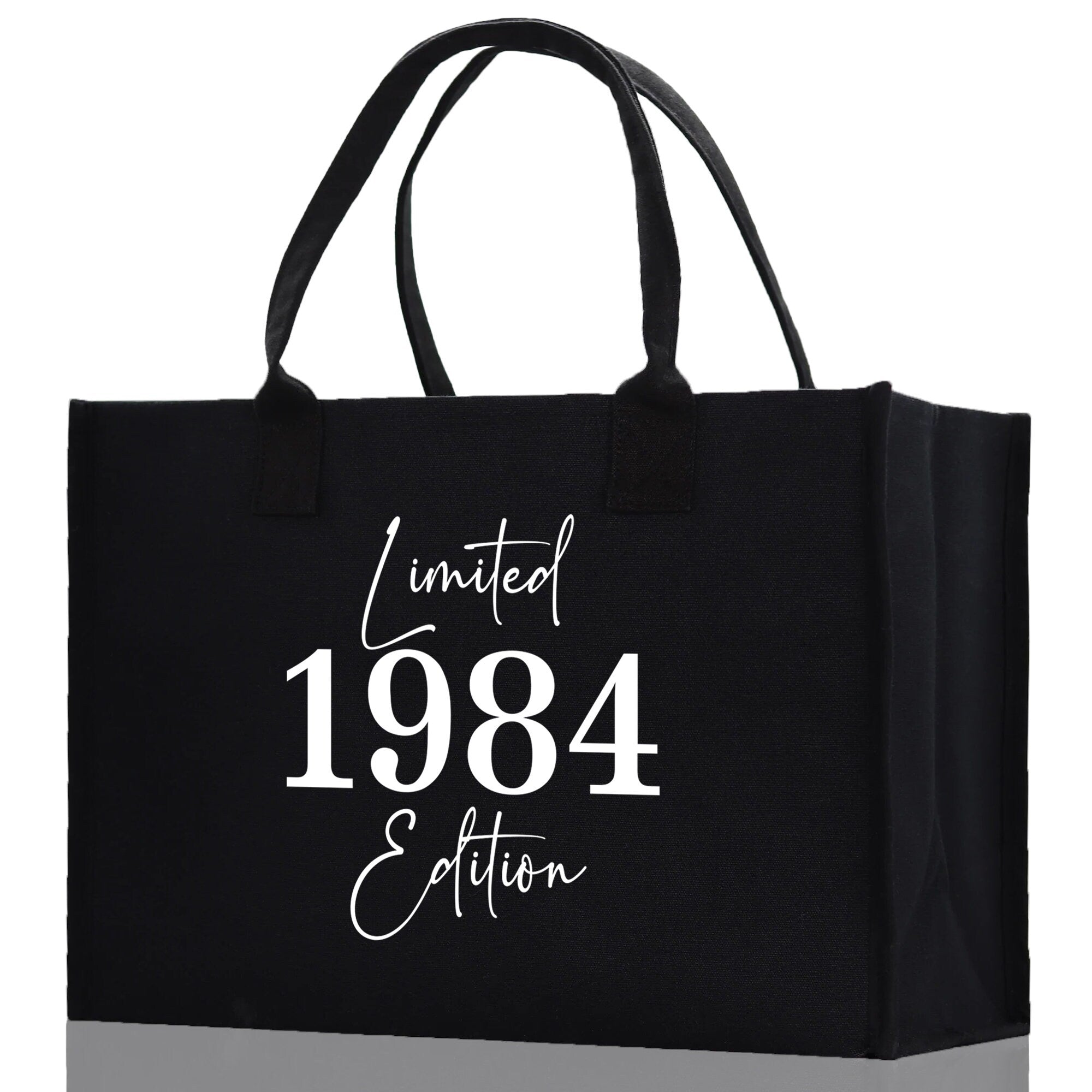 Custom Limited Edition Birthday 1973 Cotton Canvas Tote Bag 50th Birthday Gift For Women Personalized 50th Birthday Celebration Party Gift