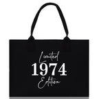 Custom Limited Edition Birthday 1973 Cotton Canvas Tote Bag 50th Birthday Gift For Women Personalized 50th Birthday Celebration Party Gift