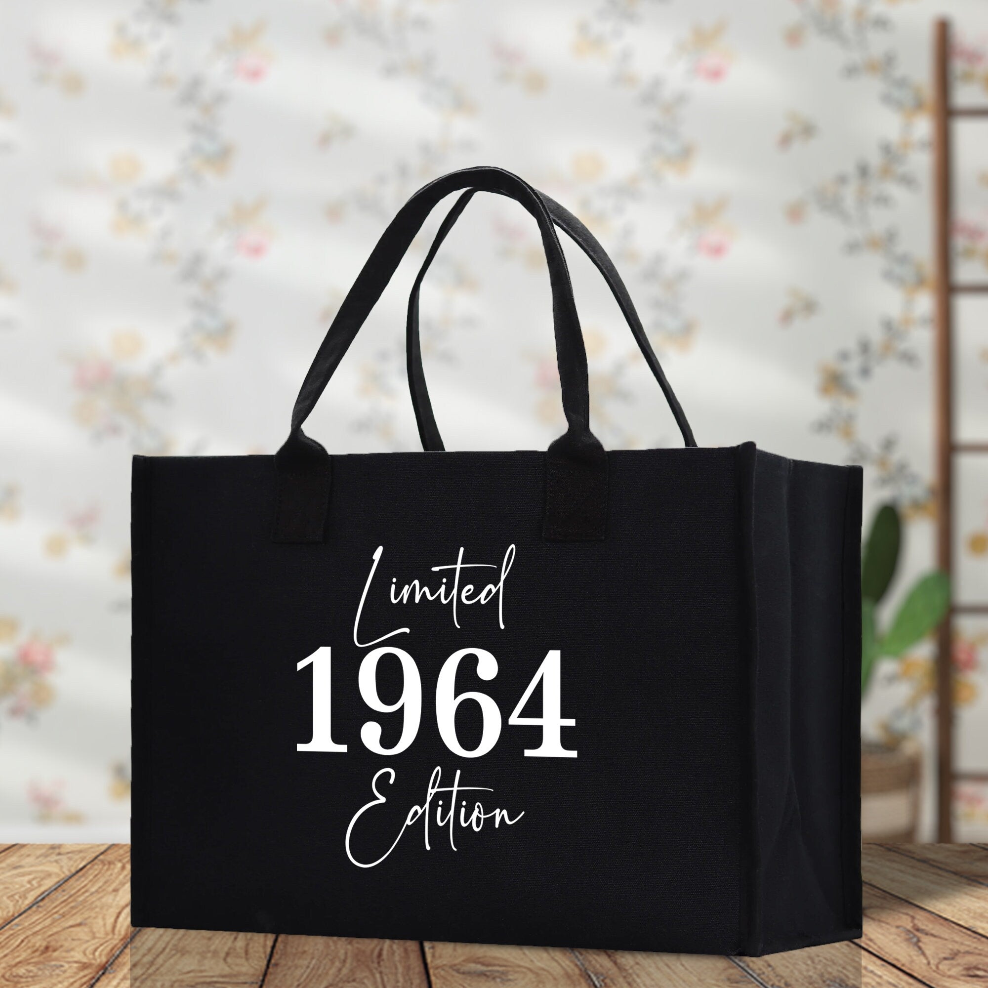 Custom Limited Edition Birthday 1973 Cotton Canvas Tote Bag 50th Birthday Gift For Women Personalized 50th Birthday Celebration Party Gift