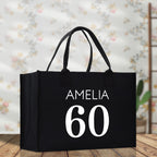 Custom Limited Edition Birthday 1973 Cotton Canvas Tote Bag 50th Birthday Gift For Women Personalized 50th Birthday Celebration Party Gift