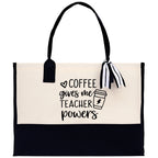 Teacher Floral Tote Bag Teacher Wildflower Graphic Tote Teacher Life Tote Bag Teacher Flower Bag Gift for Teacher Wildflower Book Bag