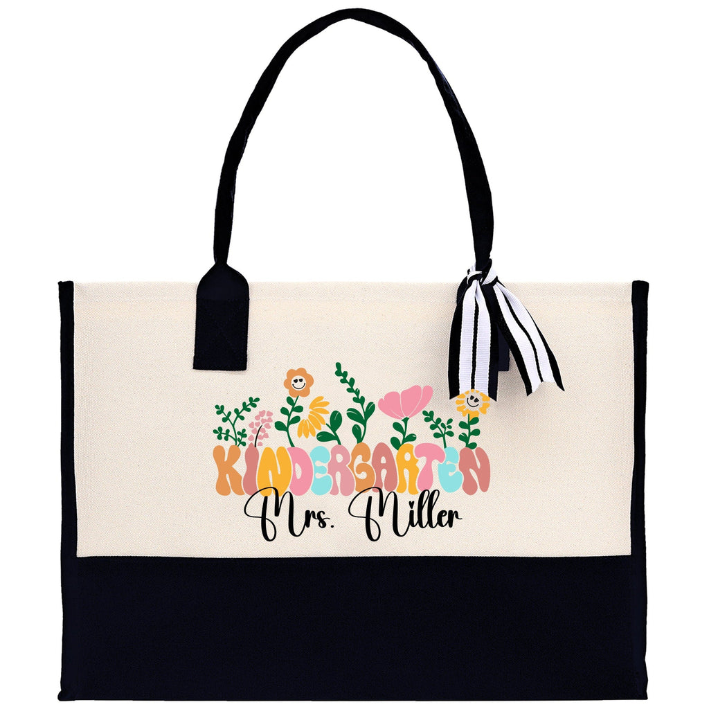 Teacher Floral Tote Bag Teacher Wildflower Graphic Tote Teacher Life Tote Bag Teacher Flower Bag Gift for Teacher Wildflower Book Bag