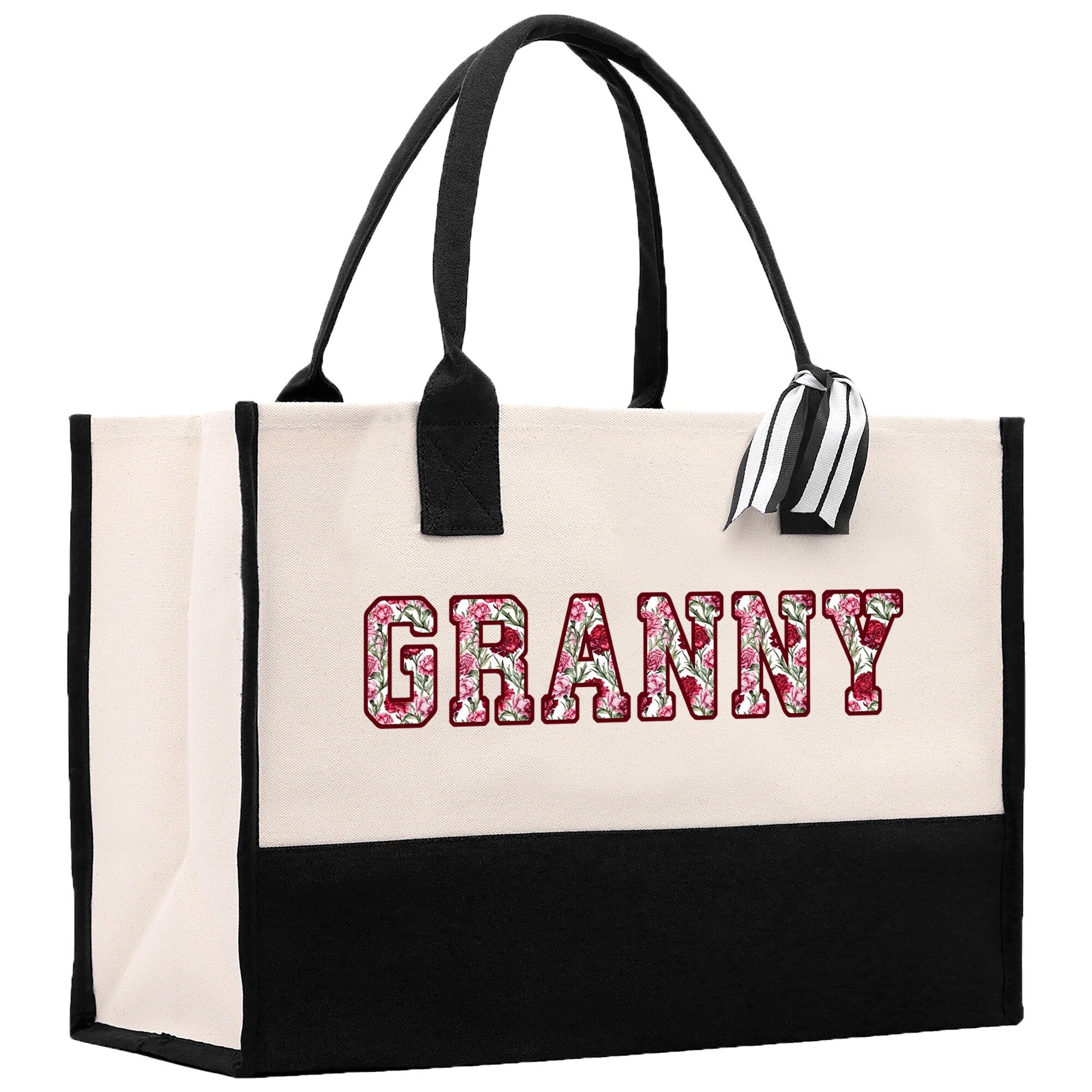 Gaga Gram Mimi Nana Grandma Canvas Tote Bag Grandma's Getaway Bag Grandma Gift Bag Mothers Day Gift Bag Grandma Beach Bag Gift for Grandma