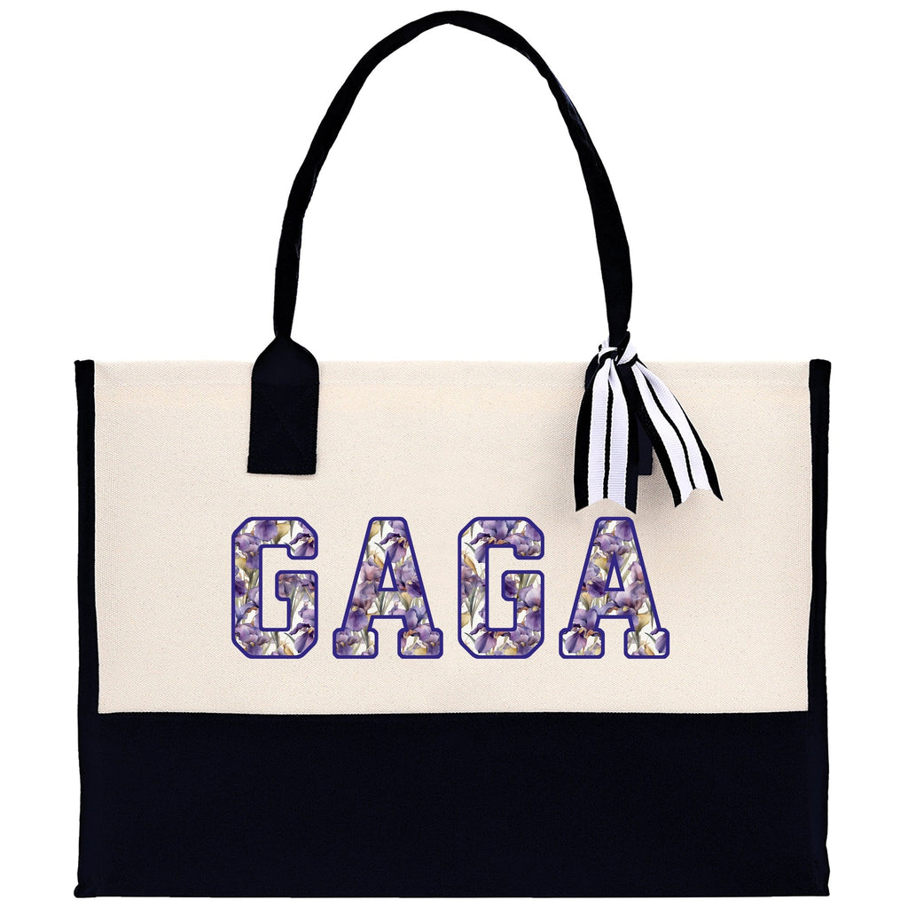 Gaga Gram Mimi Nana Grandma Canvas Tote Bag Grandma's Getaway Bag Grandma Gift Bag Mothers Day Gift Bag Grandma Beach Bag Gift for Grandma