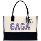 Gaga Gram Mimi Nana Grandma Canvas Tote Bag Grandma's Getaway Bag Grandma Gift Bag Mothers Day Gift Bag Grandma Beach Bag Gift for Grandma