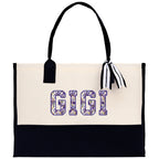 Gaga Gram Mimi Nana Grandma Canvas Tote Bag Grandma's Getaway Bag Grandma Gift Bag Mothers Day Gift Bag Grandma Beach Bag Gift for Grandma