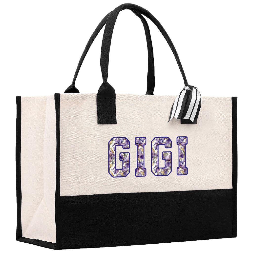 Gaga Gram Mimi Nana Grandma Canvas Tote Bag Grandma's Getaway Bag Grandma Gift Bag Mothers Day Gift Bag Grandma Beach Bag Gift for Grandma