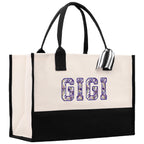 Gaga Gram Mimi Nana Grandma Canvas Tote Bag Grandma's Getaway Bag Grandma Gift Bag Mothers Day Gift Bag Grandma Beach Bag Gift for Grandma