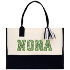 Gaga Gram Mimi Nana Grandma Canvas Tote Bag Grandma's Getaway Bag Grandma Gift Bag Mothers Day Gift Bag Grandma Beach Bag Gift for Grandma