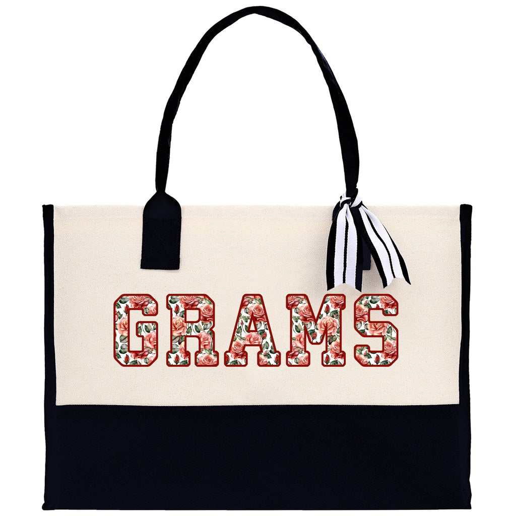 Gaga Gram Mimi Nana Grandma Canvas Tote Bag Grandma's Getaway Bag Grandma Gift Bag Mothers Day Gift Bag Grandma Beach Bag Gift for Grandma