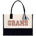 Gaga Gram Mimi Nana Grandma Canvas Tote Bag Grandma's Getaway Bag Grandma Gift Bag Mothers Day Gift Bag Grandma Beach Bag Gift for Grandma