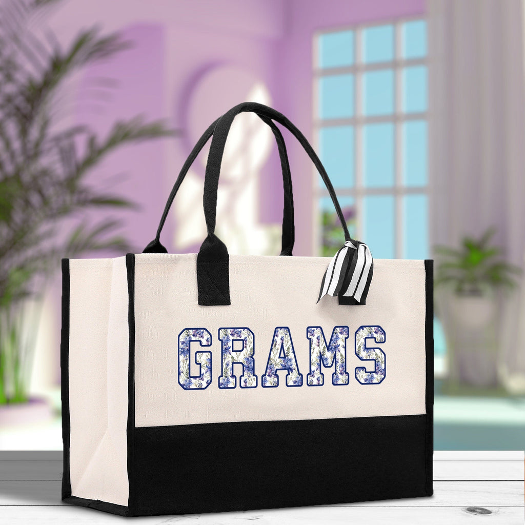 Gaga Gram Mimi Nana Grandma Canvas Tote Bag Grandma's Getaway Bag Grandma Gift Bag Mothers Day Gift Bag Grandma Beach Bag Gift for Grandma