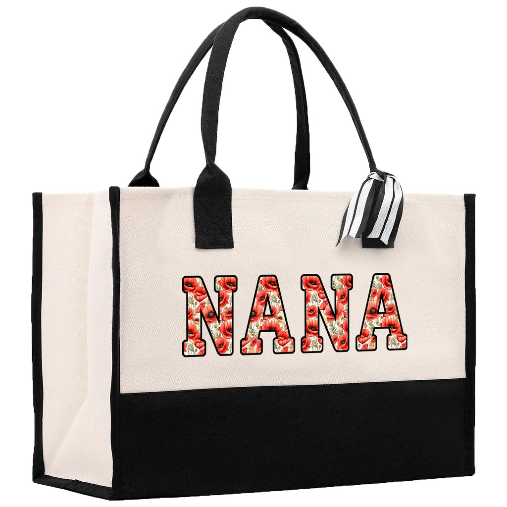 Gaga Gram Mimi Nana Grandma Canvas Tote Bag Grandma's Getaway Bag Grandma Gift Bag Mothers Day Gift Bag Grandma Beach Bag Gift for Grandma