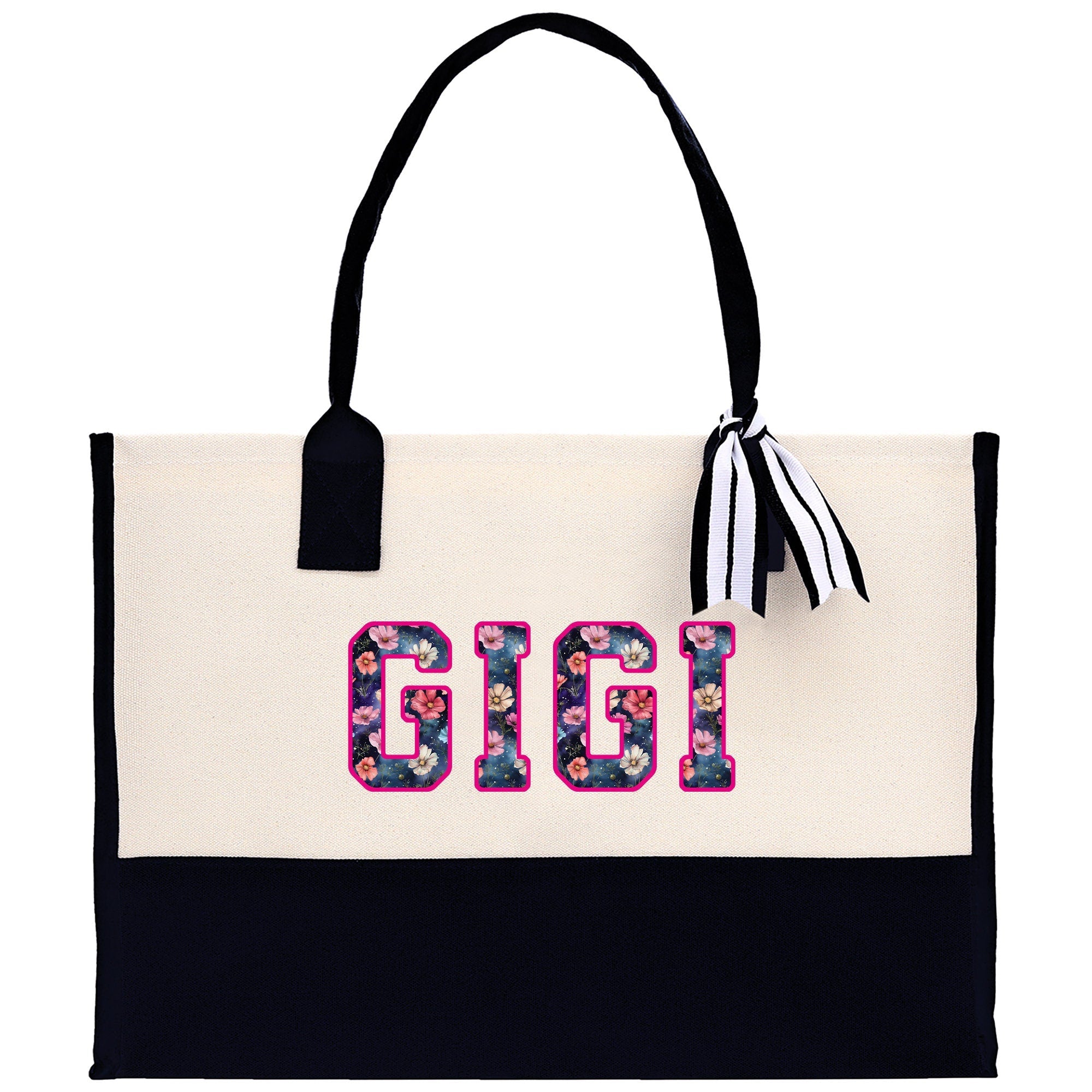 Gaga Gram Mimi Nana Grandma Canvas Tote Bag Grandma's Getaway Bag Grandma Gift Bag Mothers Day Gift Bag Grandma Beach Bag Gift for Grandma