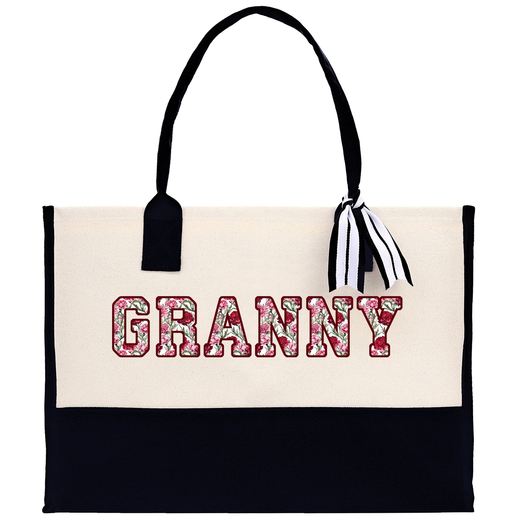 Gaga Gram Mimi Nana Grandma Canvas Tote Bag Grandma's Getaway Bag Grandma Gift Bag Mothers Day Gift Bag Grandma Beach Bag Gift for Grandma