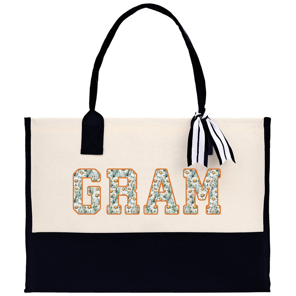 Gaga Gram Mimi Nana Grandma Canvas Tote Bag Grandma's Getaway Bag Grandma Gift Bag Mothers Day Gift Bag Grandma Beach Bag Gift for Grandma