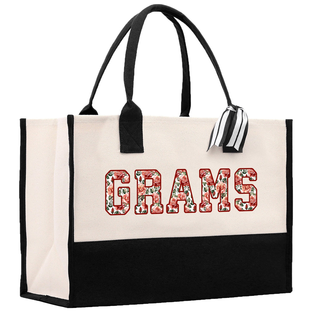 Gaga Gram Mimi Nana Grandma Canvas Tote Bag Grandma's Getaway Bag Grandma Gift Bag Mothers Day Gift Bag Grandma Beach Bag Gift for Grandma