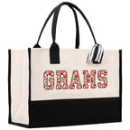 Gaga Gram Mimi Nana Grandma Canvas Tote Bag Grandma's Getaway Bag Grandma Gift Bag Mothers Day Gift Bag Grandma Beach Bag Gift for Grandma