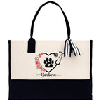 Floral Stethoscope Nurse Tote Custom Name Personalized Cotton Canvas Tote Bag Nurse Gift Future Nurse Gift Nursing Student Graduation Gift