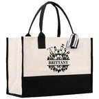 Nurse Stuff Floral Tote Custom Name Personalized Cotton Canvas Tote Bag Nurse Gift Future Nurse Gift Nursing Student Graduation Gift