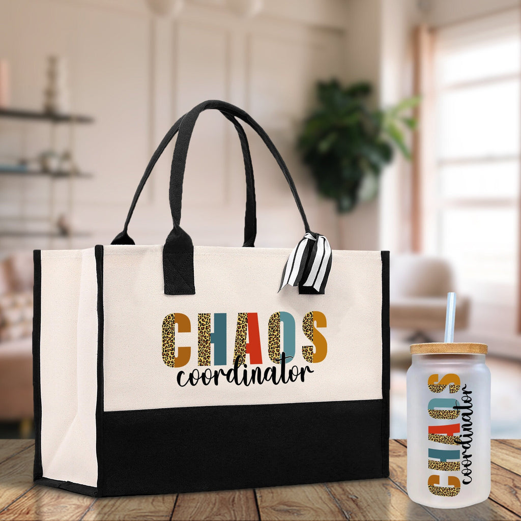 Chaos Coordinator Cotton Canvas Tote Bag Teacher Birthday Tote Bag Teacher Retirement Gift Administrative Professionals Day Gift